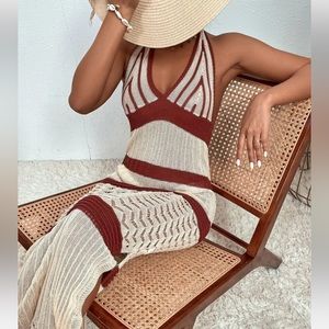 SHEIN knit swim coverup